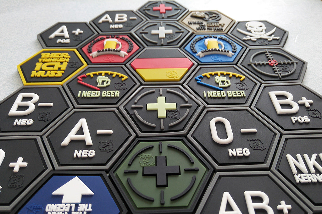 Deutschland Flagge Hexagon Patch, fullcolor / 3D Rubber Patch, HexPatch - Patch Snatched