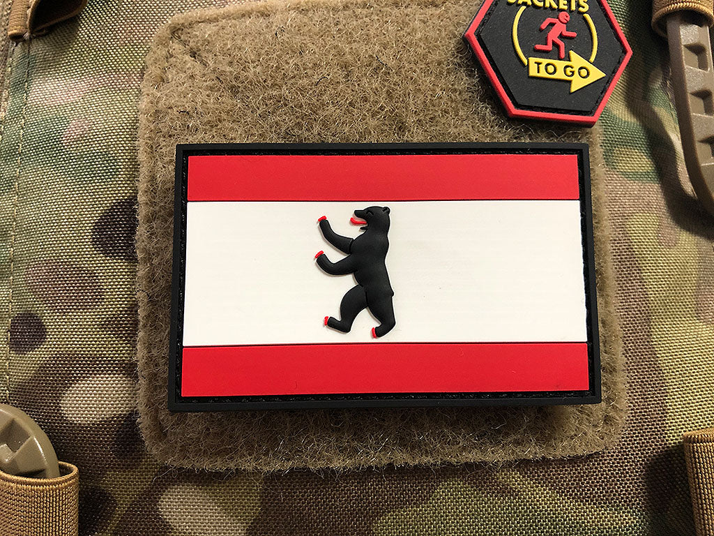 Berlin Flagge - Patch, fullcolor / 3D Rubber patch - Patch Snatched