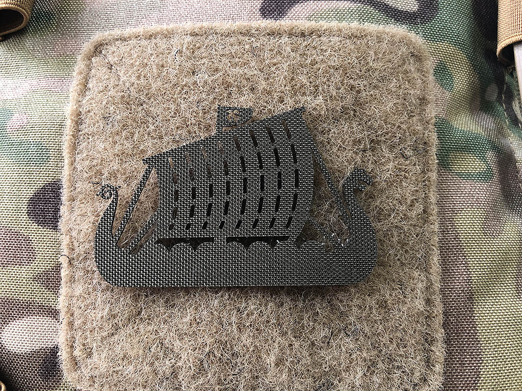Drakkar Dragon Ship Lasercut Patch, ranger-green, Cordura Lasercut - Patch Snatched
