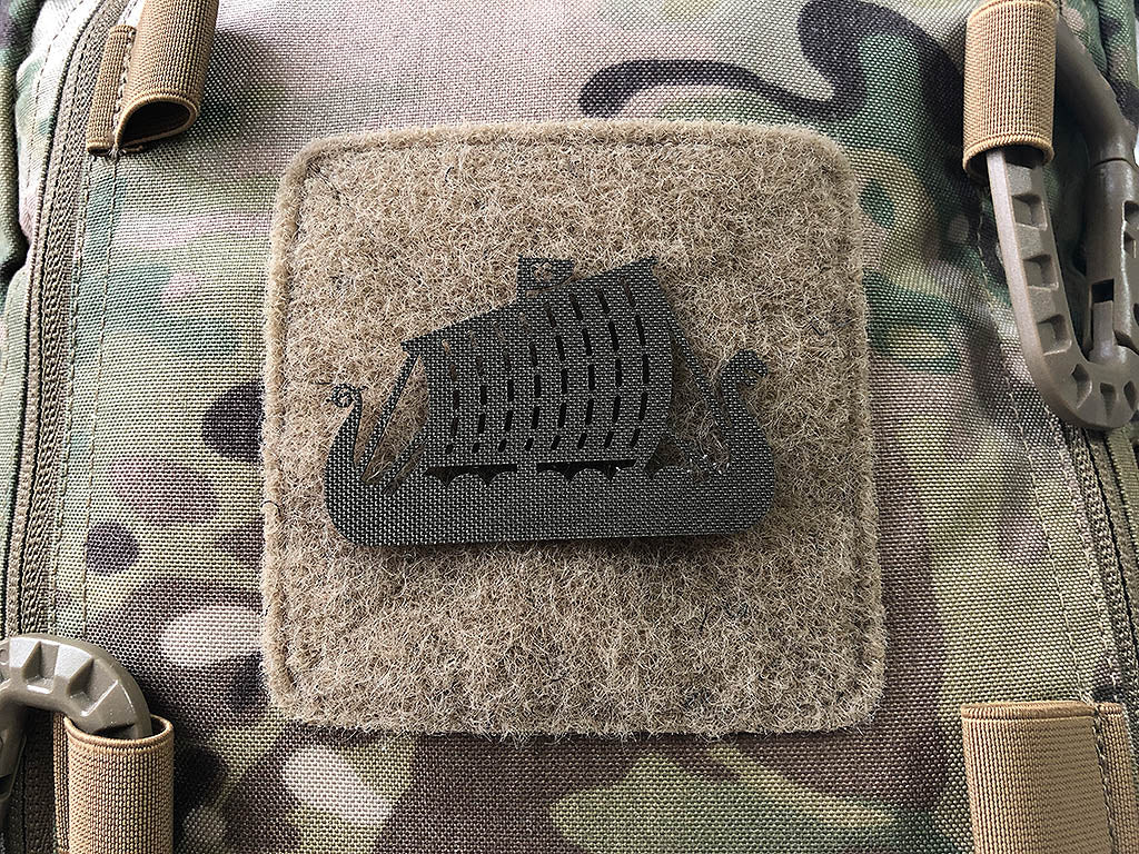 Drakkar Dragon Ship Lasercut Patch, ranger-green, Cordura Lasercut - Patch Snatched