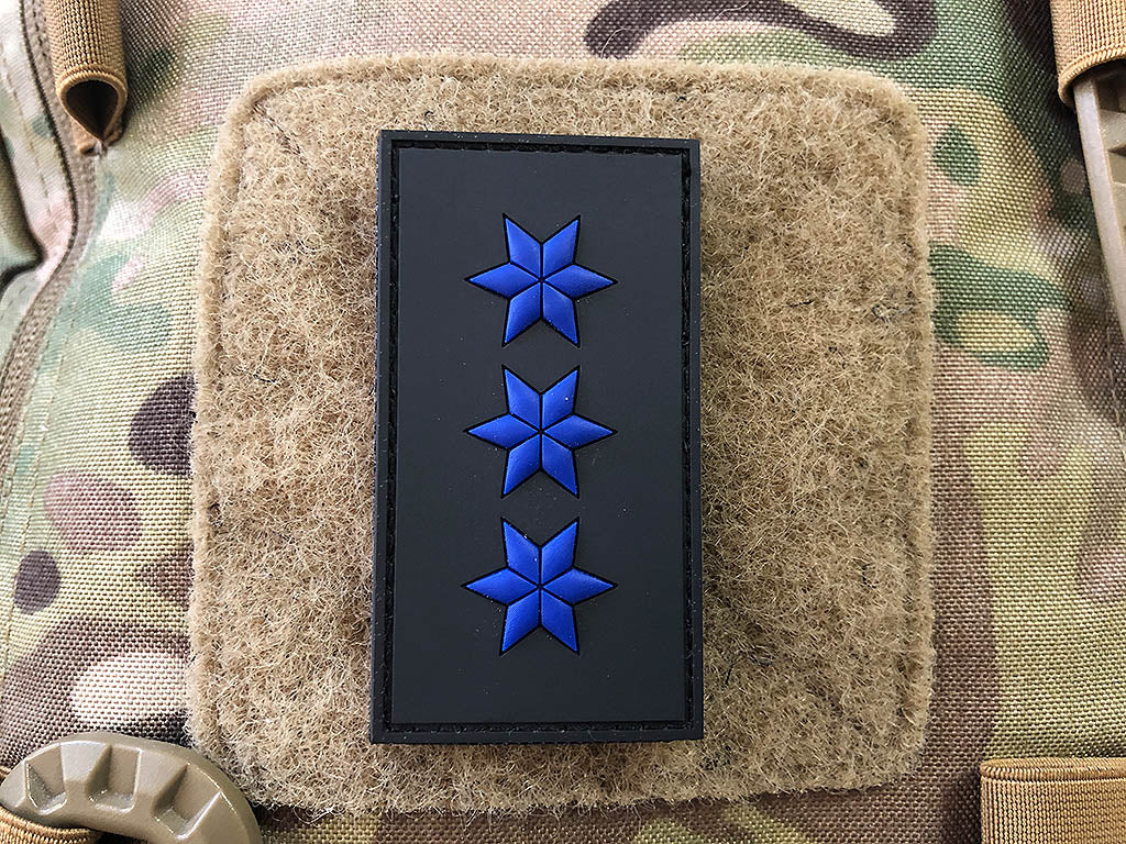 Dienstgradabzeichen Polizeiobermeister (POM) - Patch, schwarz / 3D Rubber patch - Patch Snatched