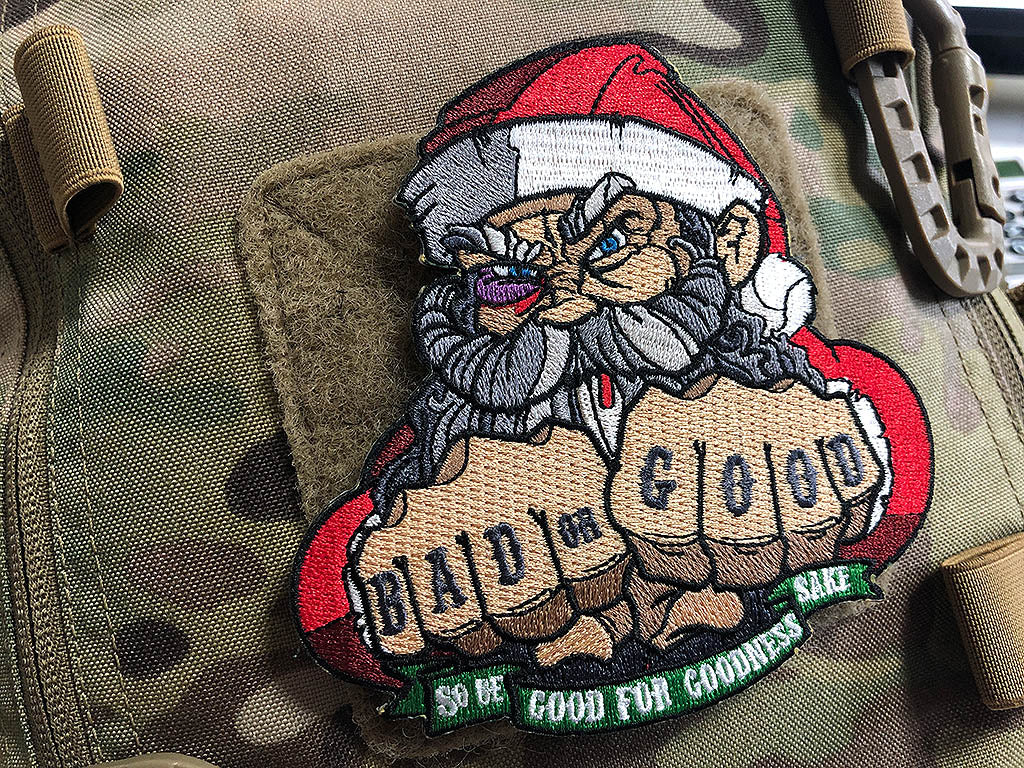 BAD SANTA CHRISTMAS Patch, gestickt, gestickter 3D Patch - Patch Snatched