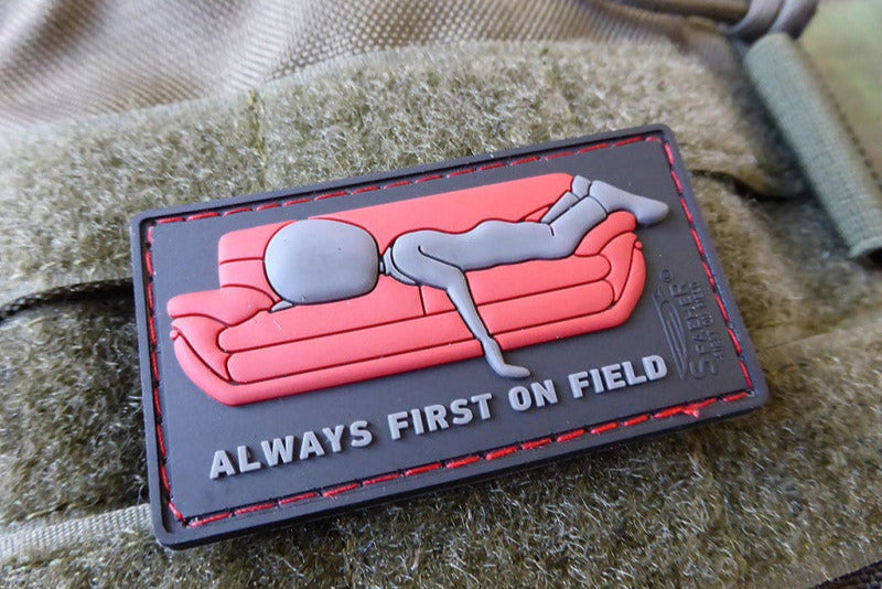 ALWAYS FIRST ON COUCH Patch, subbed blackops, 3D Rubber Patch