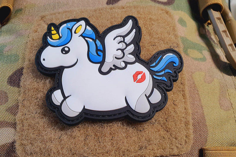 Flying Unicorn KISSMYASS Patch, fullcolor 3D Rubber Patch