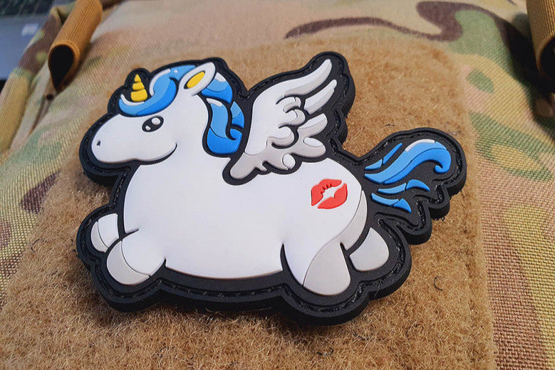 Flying Unicorn KISSMYASS Patch, fullcolor 3D Rubber Patch