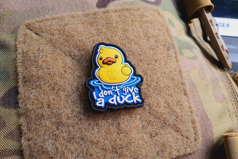 I DON´T GIVE A DUCK micro Patch, fullcolor, 3D Rubber Patch