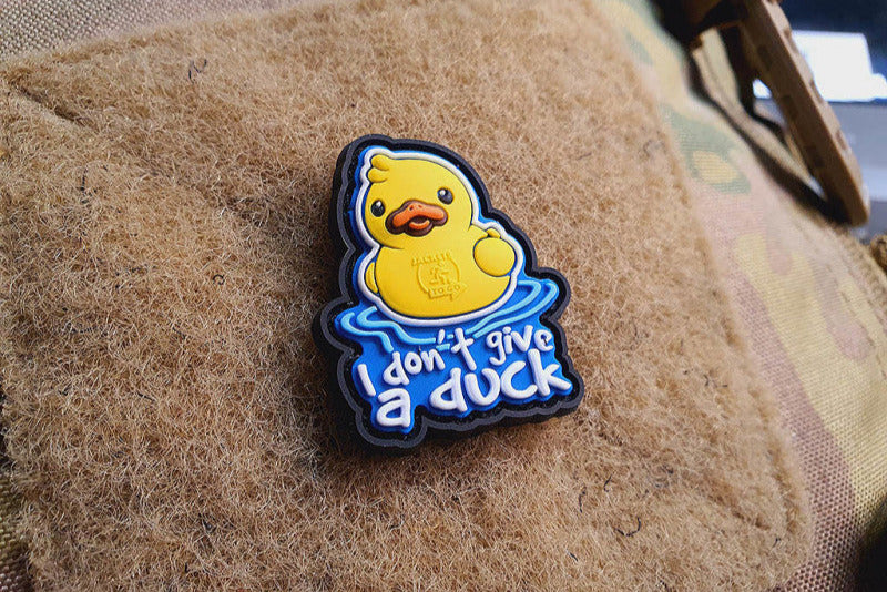 I DON´T GIVE A DUCK micro Patch, fullcolor, 3D Rubber Patch