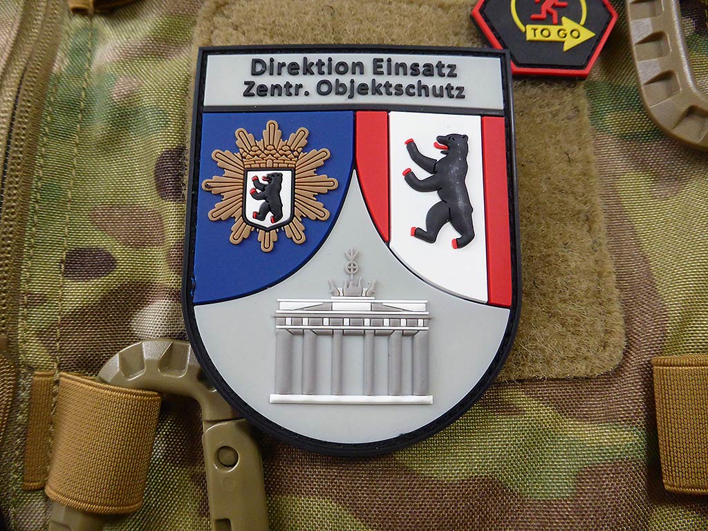 Ärmelabzeichen Direktion Einsatz Zentr. Objektschutz, fullcolor / 3D Rubber Patch - Patch Snatched