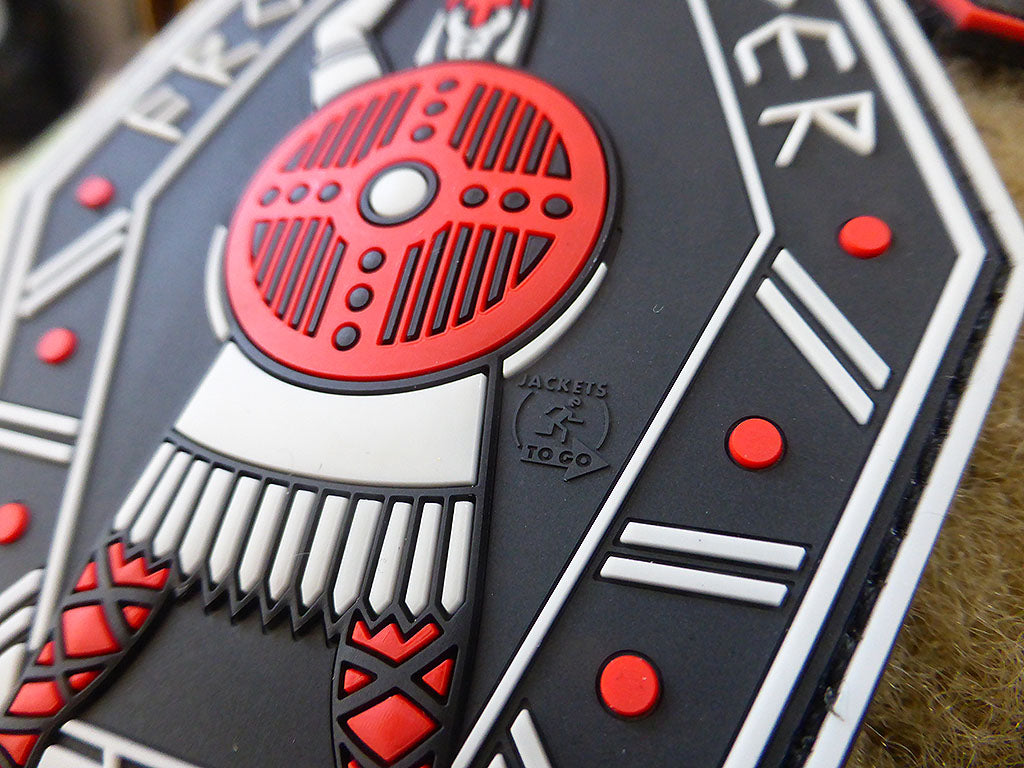 FRONTKJEMPER Patch, red blackops / 3D Rubber Patch