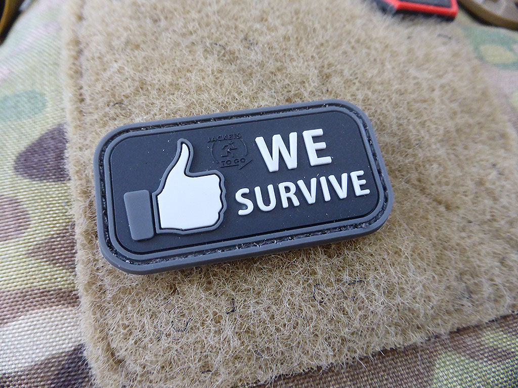 petit patch WE SURVIVE, swat / patch en caoutchouc 3D