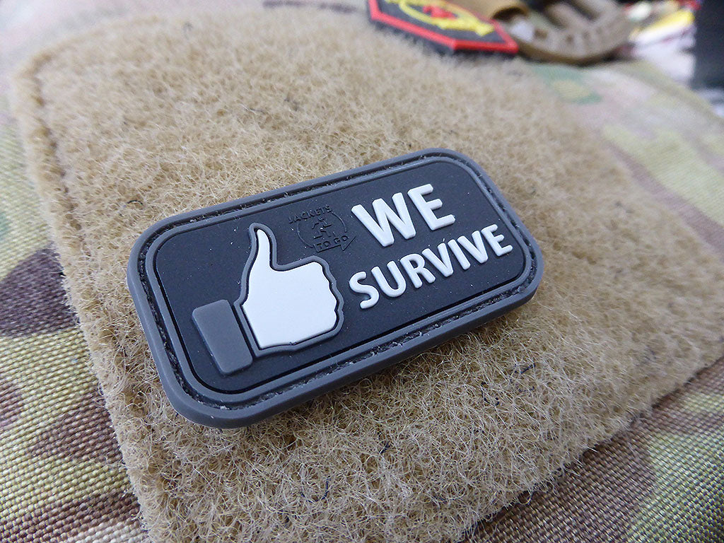 petit patch WE SURVIVE, swat / patch en caoutchouc 3D