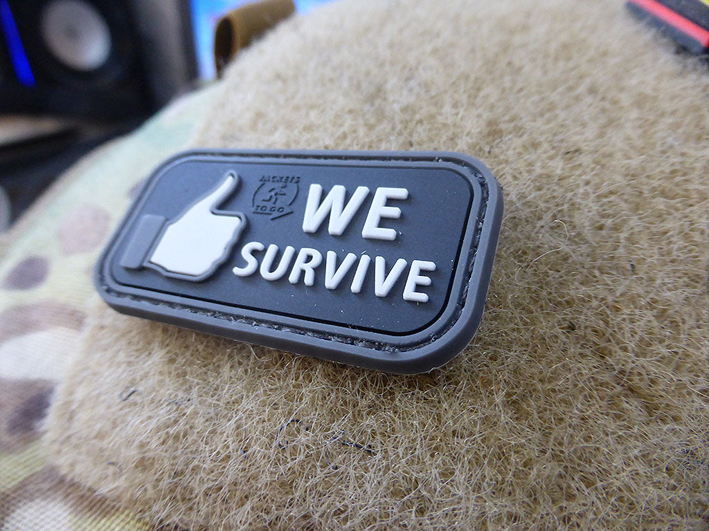 petit patch WE SURVIVE, swat / patch en caoutchouc 3D