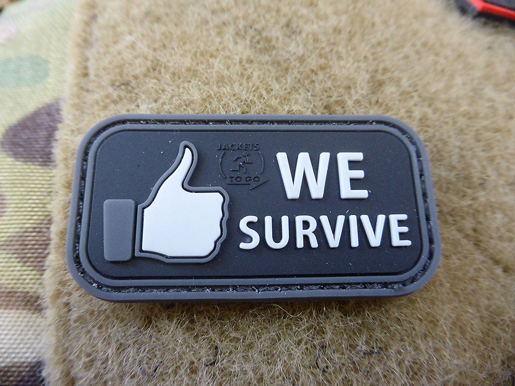 petit patch WE SURVIVE, swat / patch en caoutchouc 3D