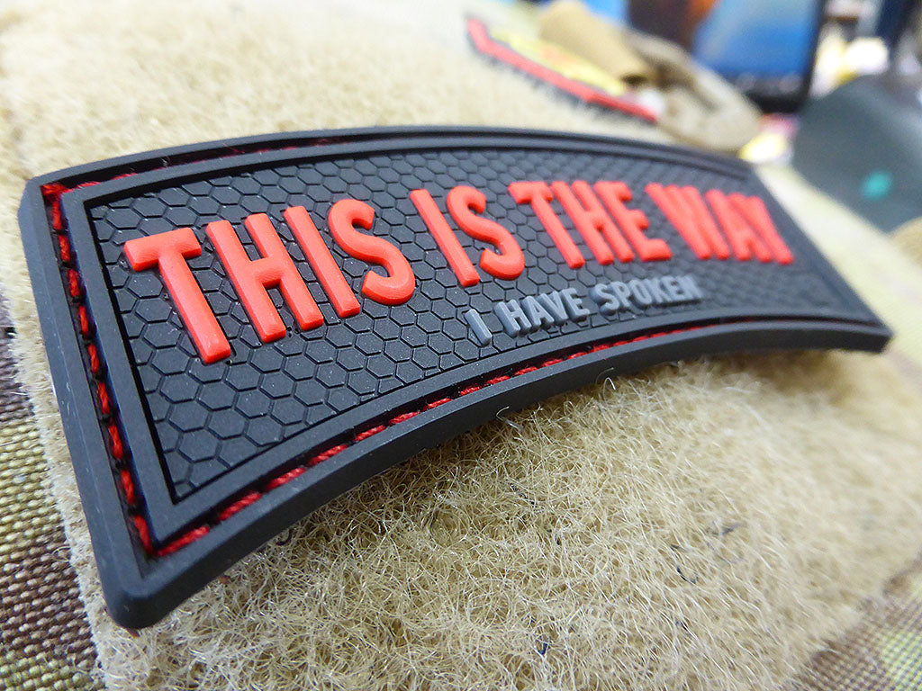 THIS IS THE WAY / I HAVE SPOKEN Patch, red blackops / 3D Rubber Patch