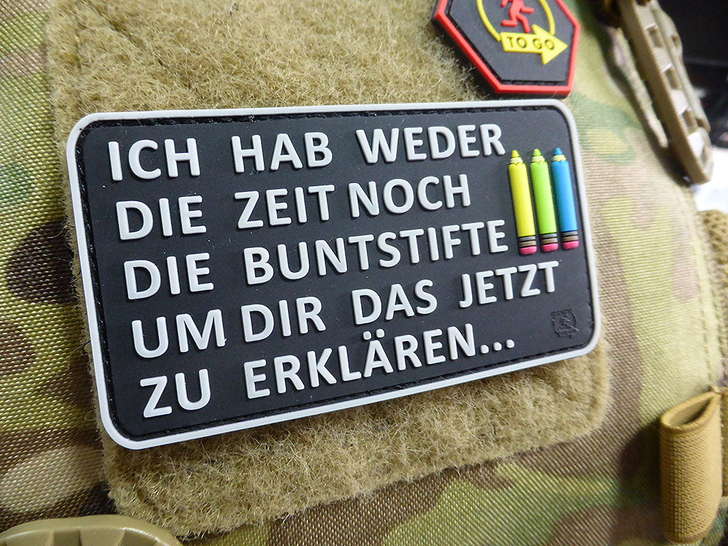 Buntstifte Patch, Fullcolor / 3D Rubber Patch