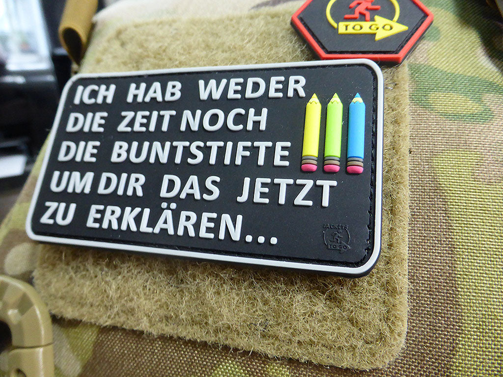 Buntstifte Patch, Fullcolor / 3D Rubber Patch