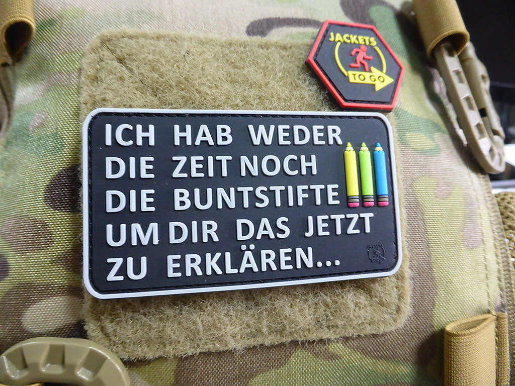 Buntstifte Patch, Fullcolor / 3D Rubber Patch