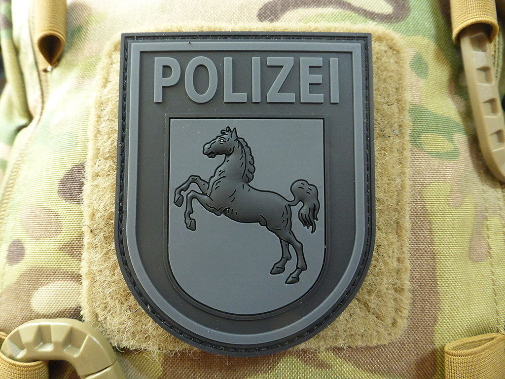 Ärmelabzeichen Polizei Niedersachsen, blackops / 3D Rubber patch - Patch Snatched