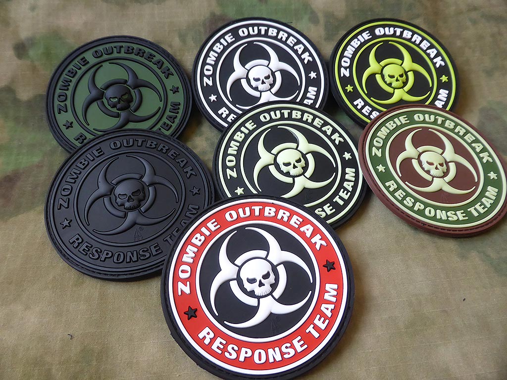 Zombie Outbreak Response Team Patch, hi-viz / 3D Rubber patch