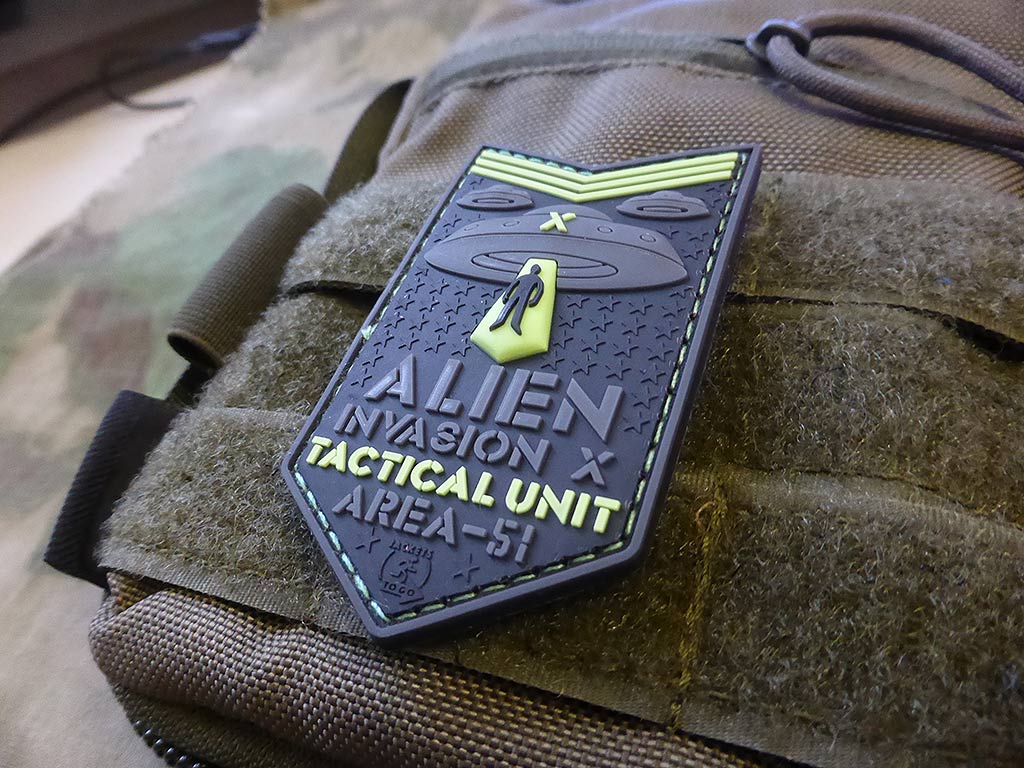 ALIEN INVASION X-Files, Tactical Unit Patch, AREA-51, naval gid / 3D Rubber Patch - Patch Snatched