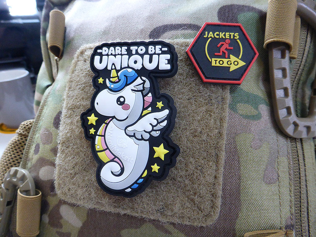 Dare To Be Unique Unicorn Patch, 3D Rubber Patch