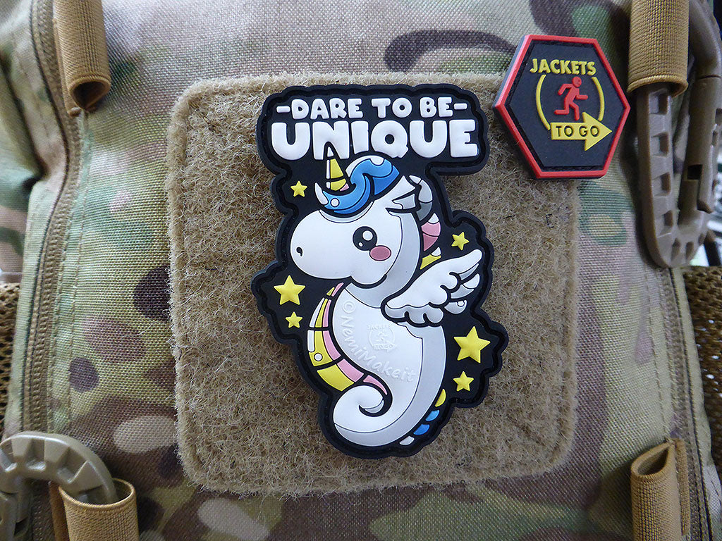 Dare To Be Unique Unicorn Patch, 3D Rubber Patch