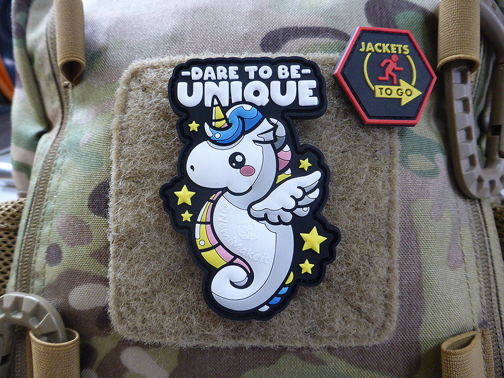 Dare To Be Unique Unicorn Patch, 3D Rubber Patch