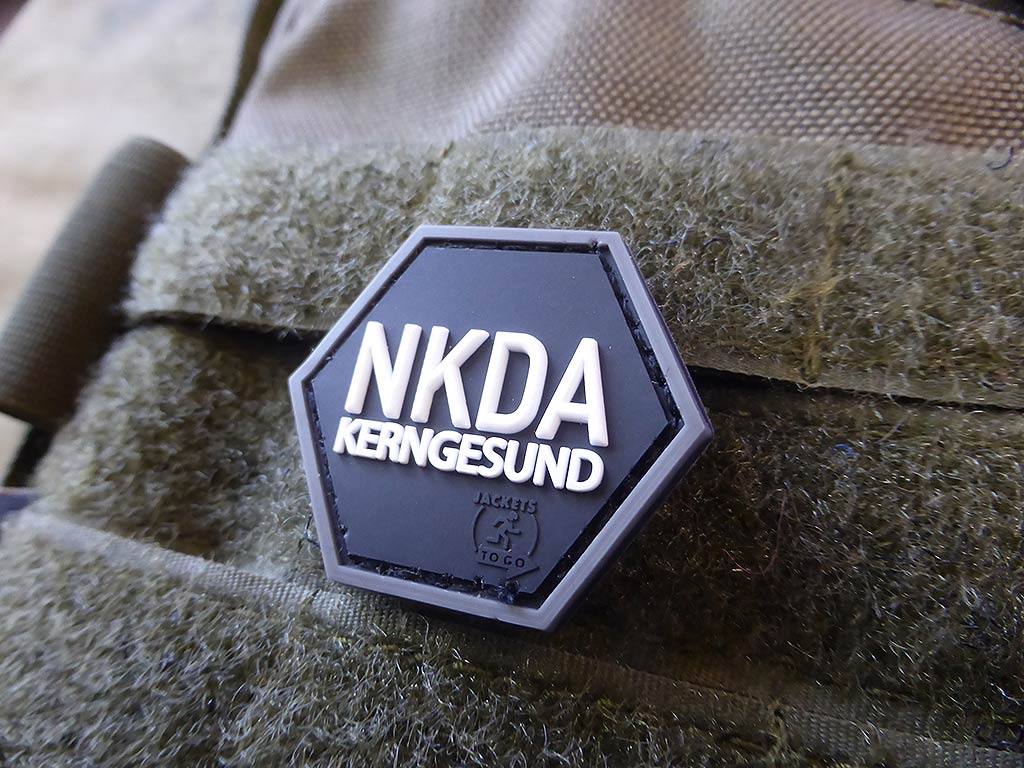 NKDA Kerngesund, Hexagon Patch, swat / 3D Rubber Patch, HexPatch