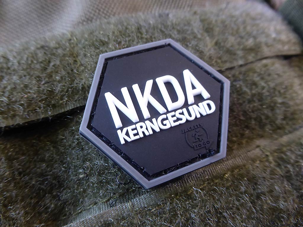 NKDA Kerngesund, Hexagon Patch, swat / 3D Rubber Patch, HexPatch
