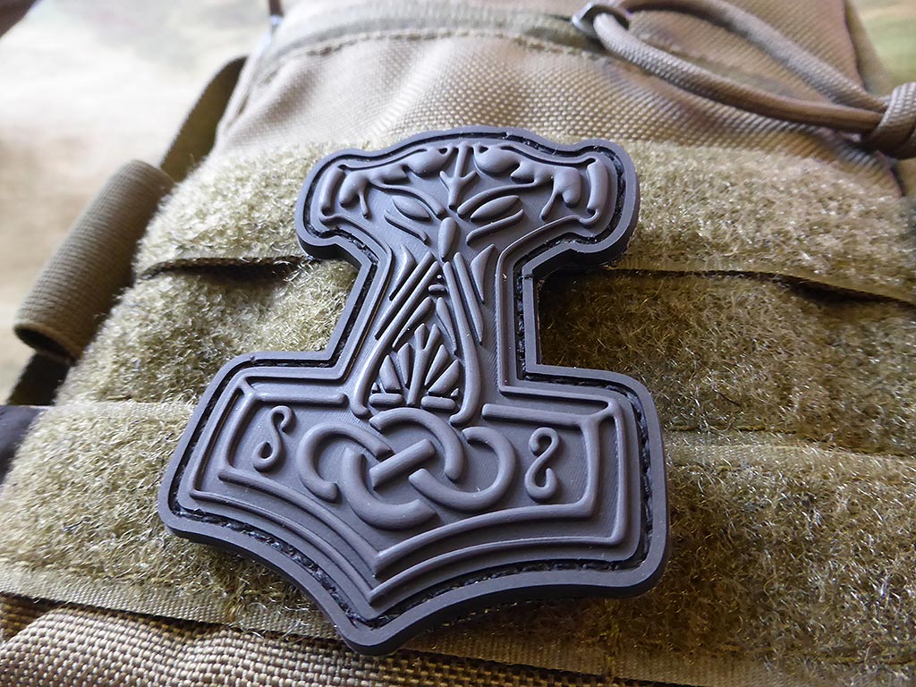 Thors Hammer Mjölnir Patch, Blackops / 3D Rubber Patch - Patch Snatched