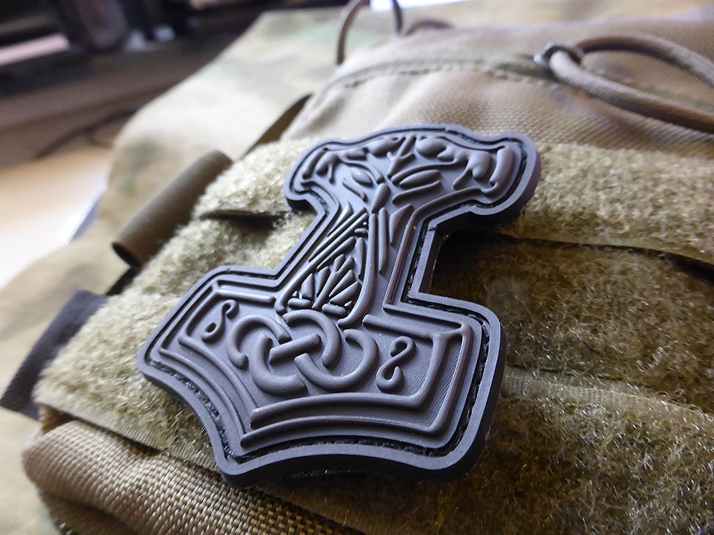 Thors Hammer Mjölnir Patch, Blackops / 3D Rubber Patch