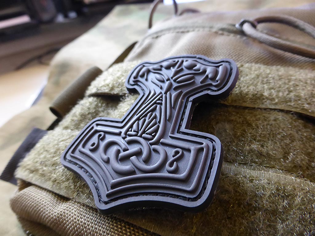 Thors Hammer Mjölnir Patch, Blackops / 3D Rubber Patch - Patch Snatched