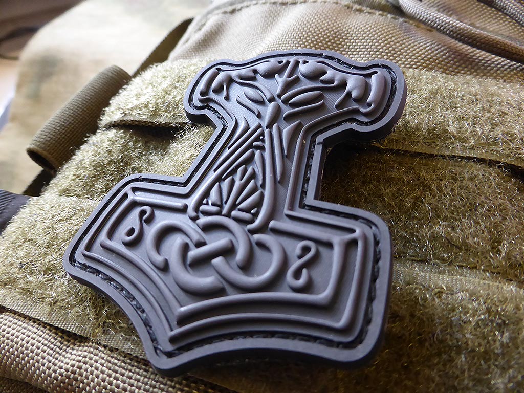 Thors Hammer Mjölnir Patch, Blackops / 3D Rubber Patch