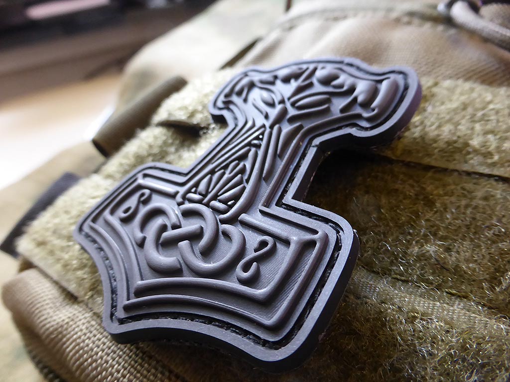 Thors Hammer Mjölnir Patch, Blackops / 3D Rubber Patch