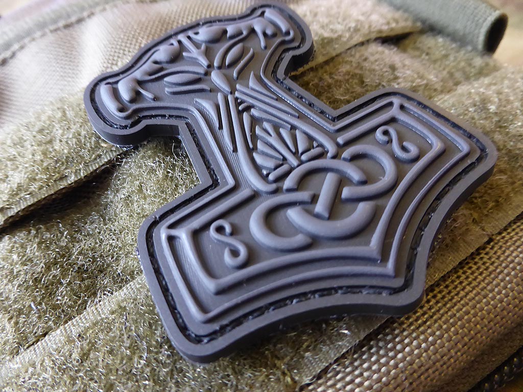 Thors Hammer Mjölnir Patch, Blackops / 3D Rubber Patch