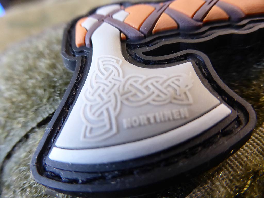 Viking Northmen AX Patch, Patch en caoutchouc polychrome / 3D
