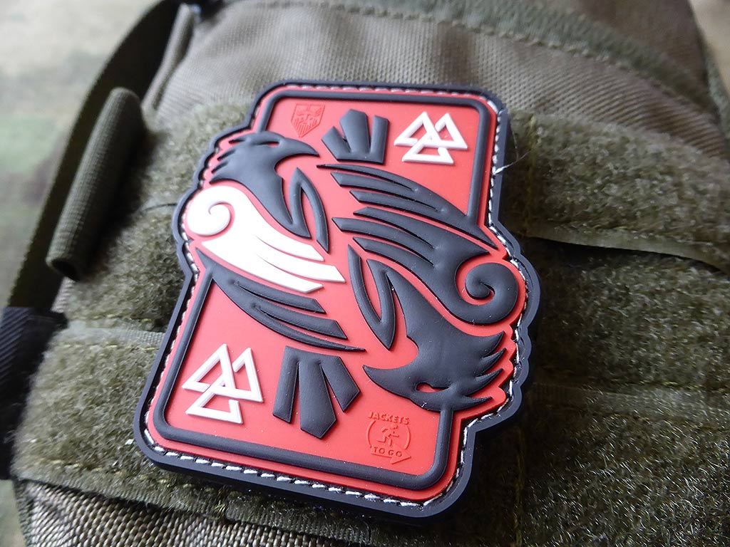 Odins RAVEN Patch, redsky / 3D Rubber Patch