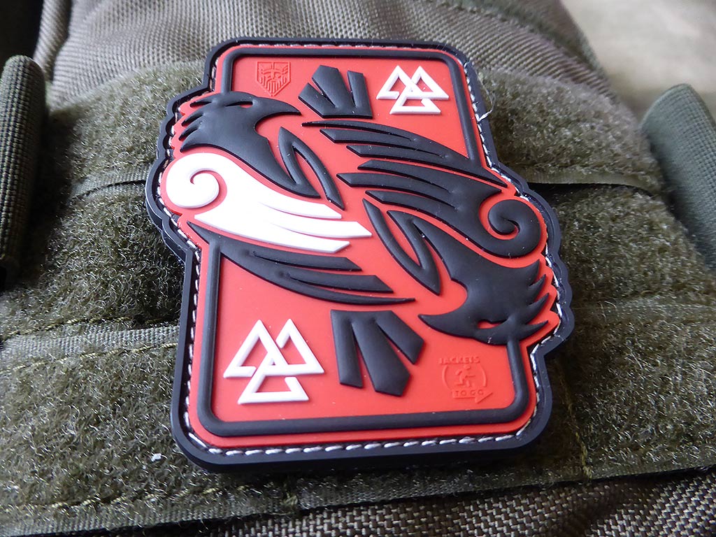 Odins RAVEN Patch, redsky / 3D Rubber Patch