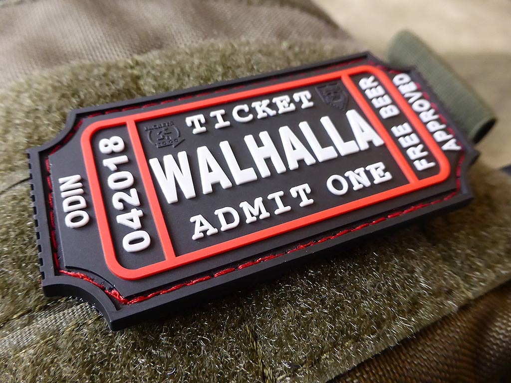 WALHALLA TICKET - Odin approved Patch, swat / 3D Rubber Patch