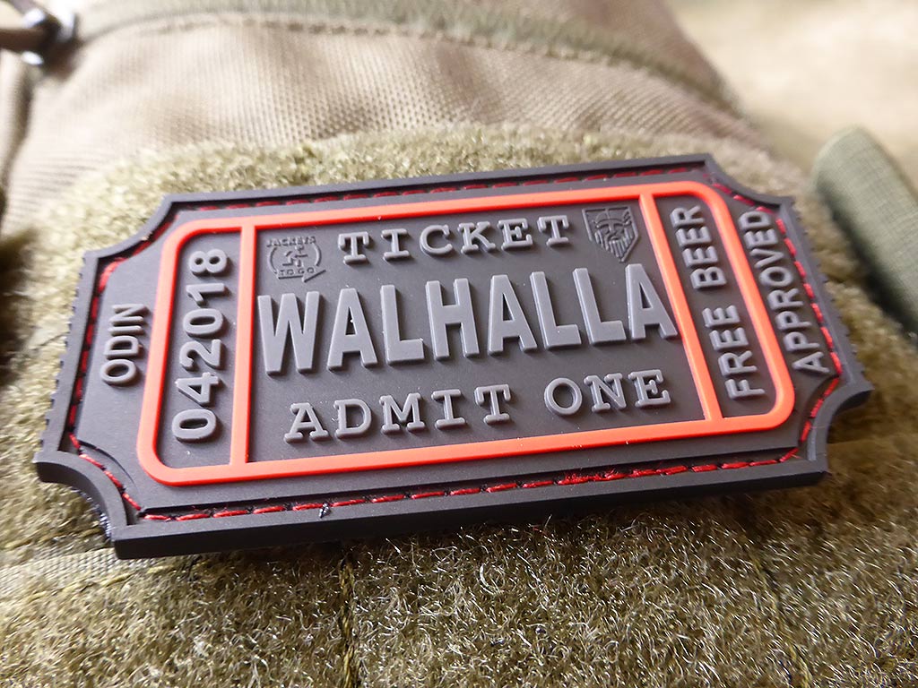 WALHALLA TICKET - Patch approuvé par Odin, blackops / Patch en caoutchouc 3D