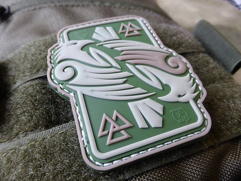 Patch RAVEN d'Odin, patch en caoutchouc multicam / 3D