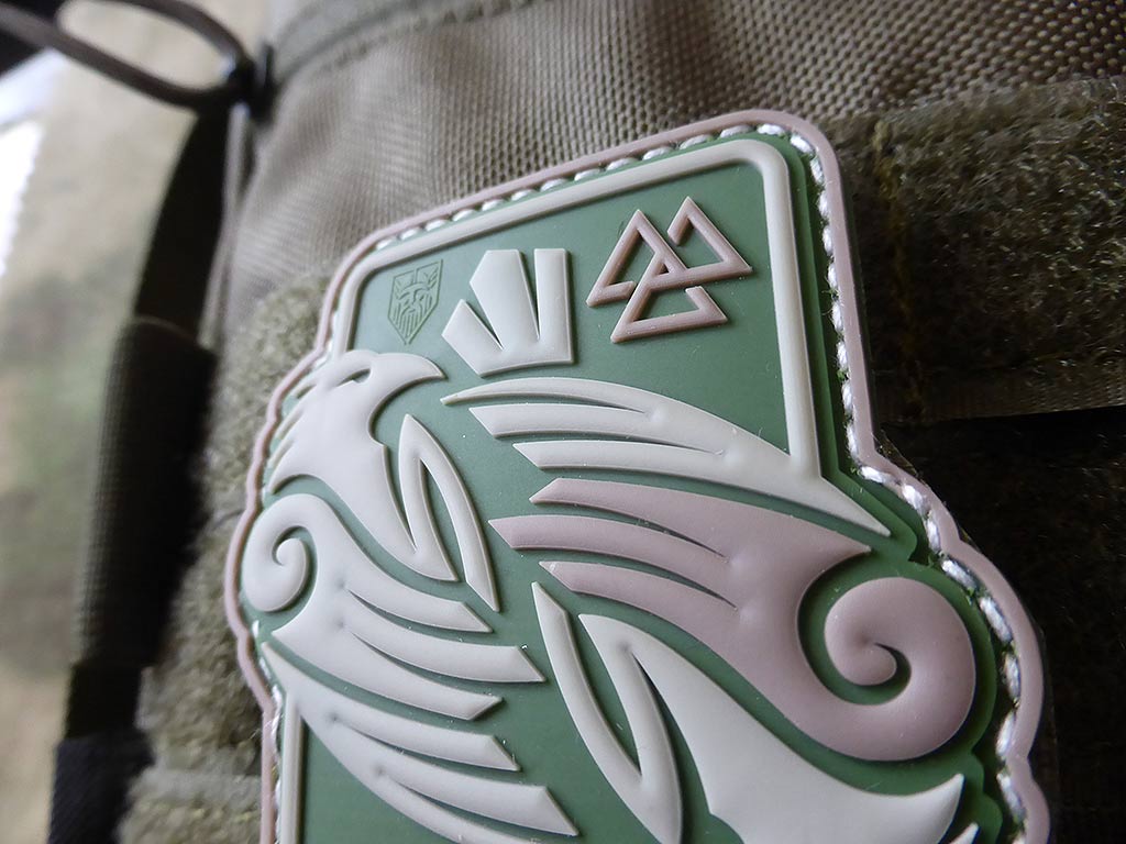 Patch RAVEN d'Odin, patch en caoutchouc multicam / 3D