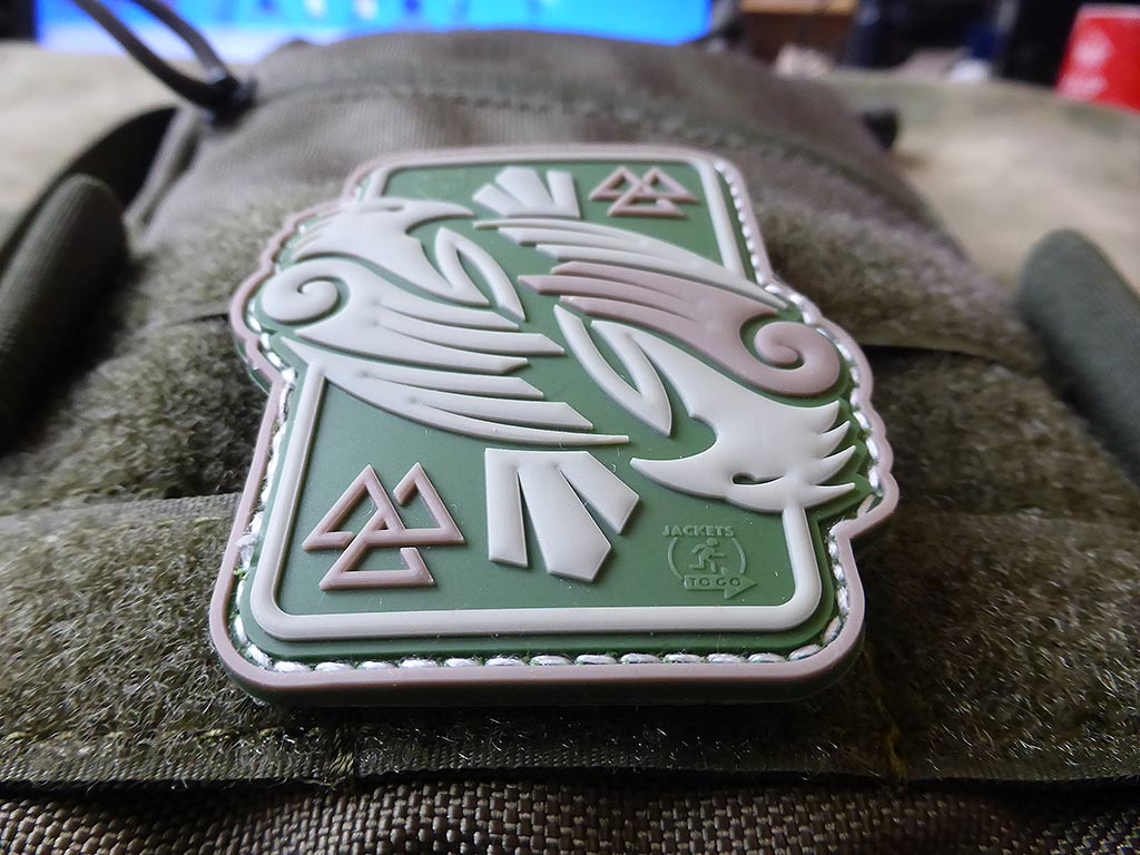 Patch RAVEN d'Odin, patch en caoutchouc multicam / 3D