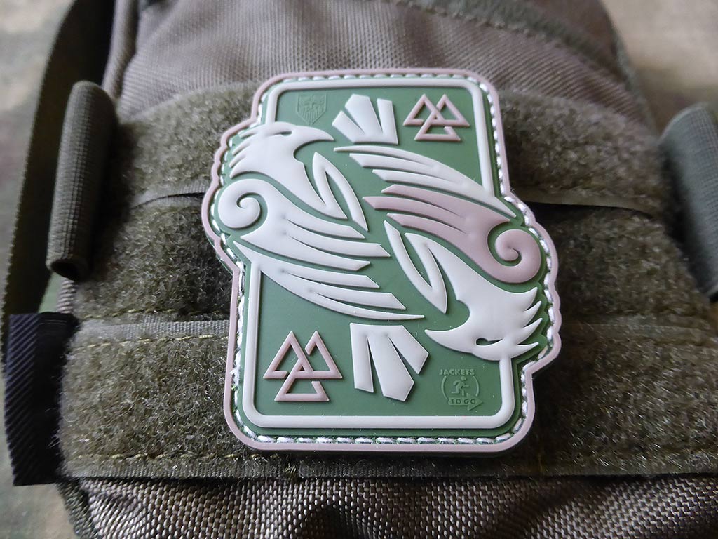 Patch RAVEN d'Odin, patch en caoutchouc multicam / 3D