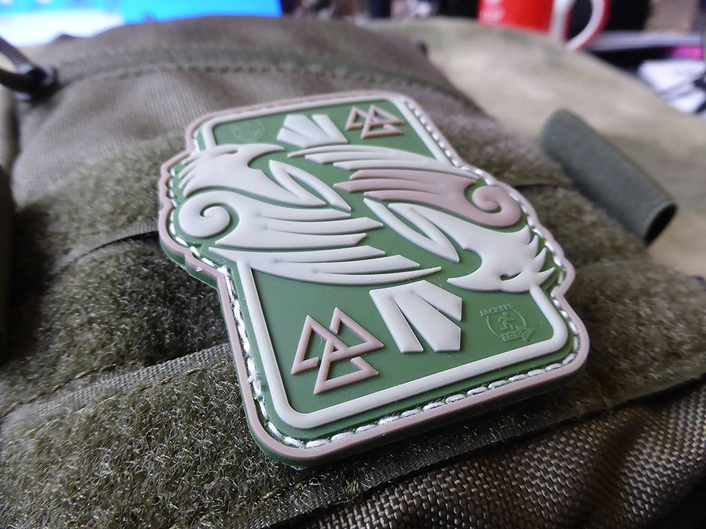 Patch RAVEN d'Odin, patch en caoutchouc multicam / 3D