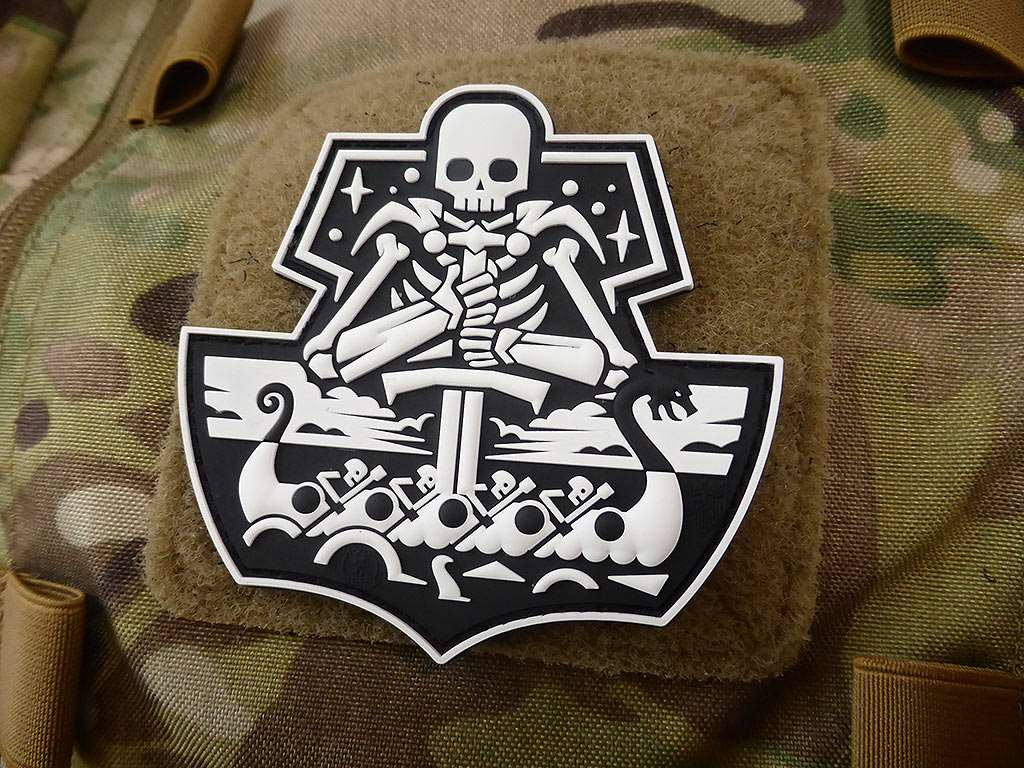 GhostShip Skull Patch Version One, white / 3D Rubber Patch