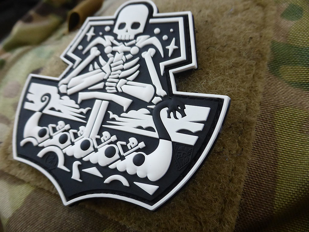 GhostShip Skull Patch Version One, white / 3D Rubber Patch