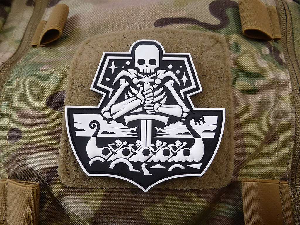 GhostShip Skull Patch Version One, white / 3D Rubber Patch