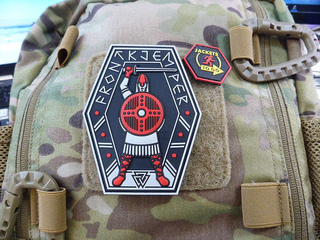 FRONTKJEMPER Patch, red blackops / 3D Rubber Patch