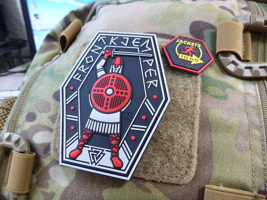 FRONTKJEMPER Patch, red blackops / 3D Rubber Patch